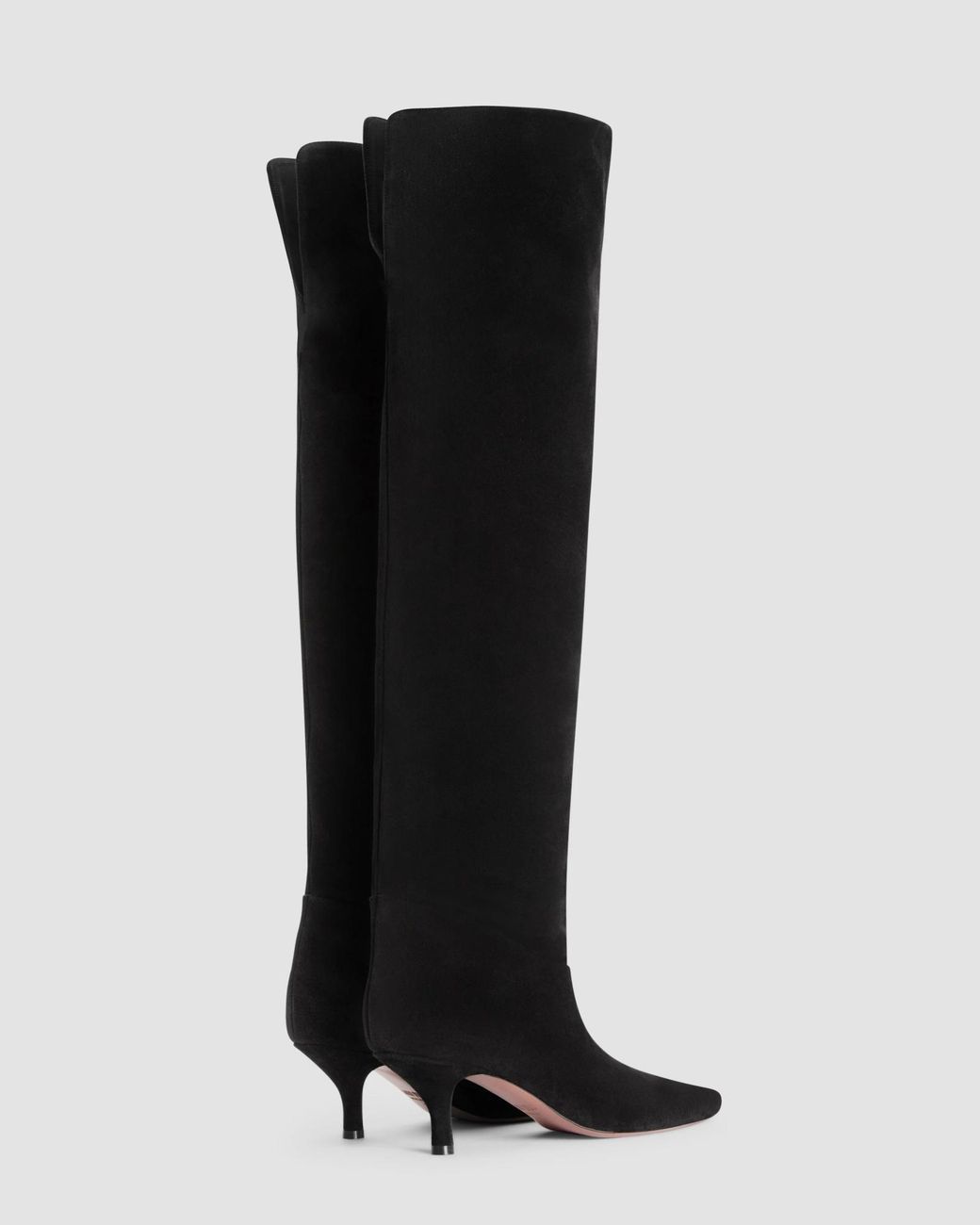 Paris Texas Black Rose Over-The-Knee Heeled Boots