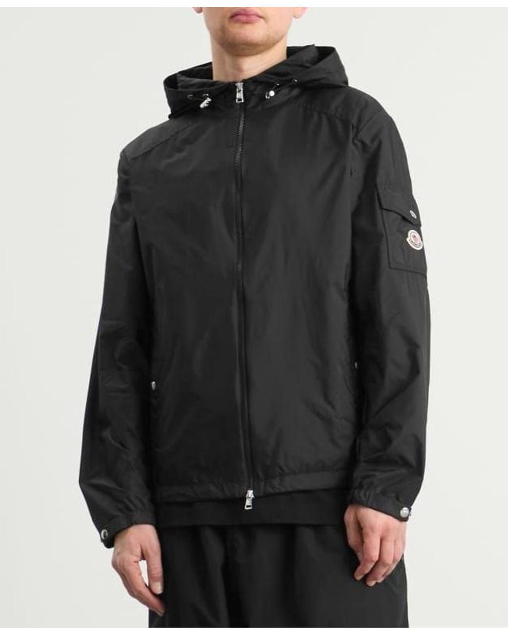 Moncler Black Etiache Hooded Windbreaker Jacket for men