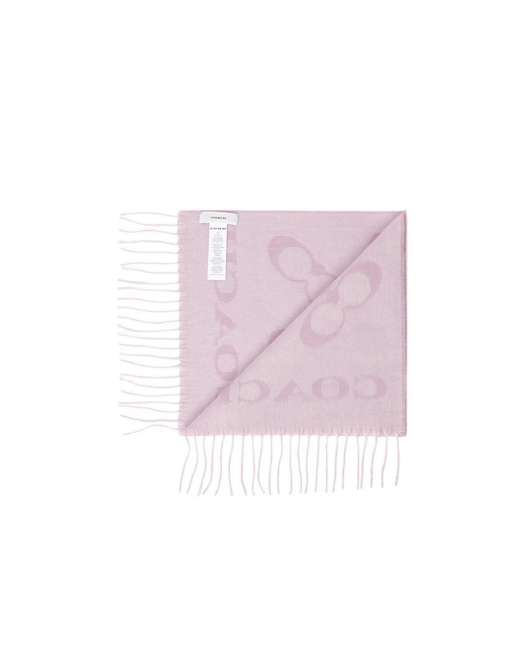 COACH Pink Fringed Scarf