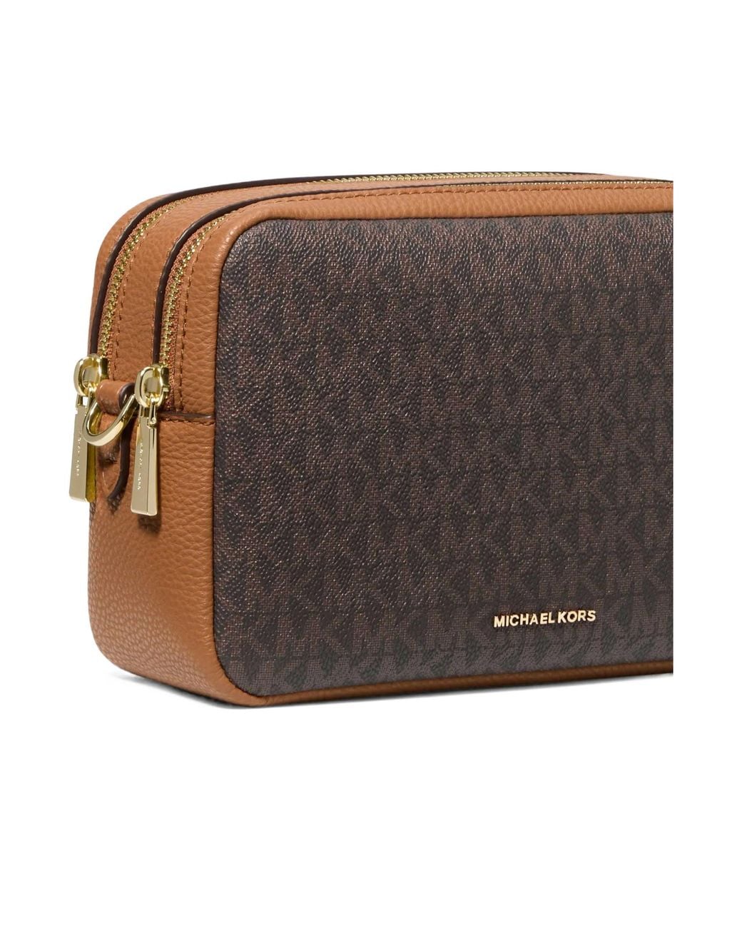 MICHAEL Michael Kors Brown Monogram Coatedcanvas Camera Bag