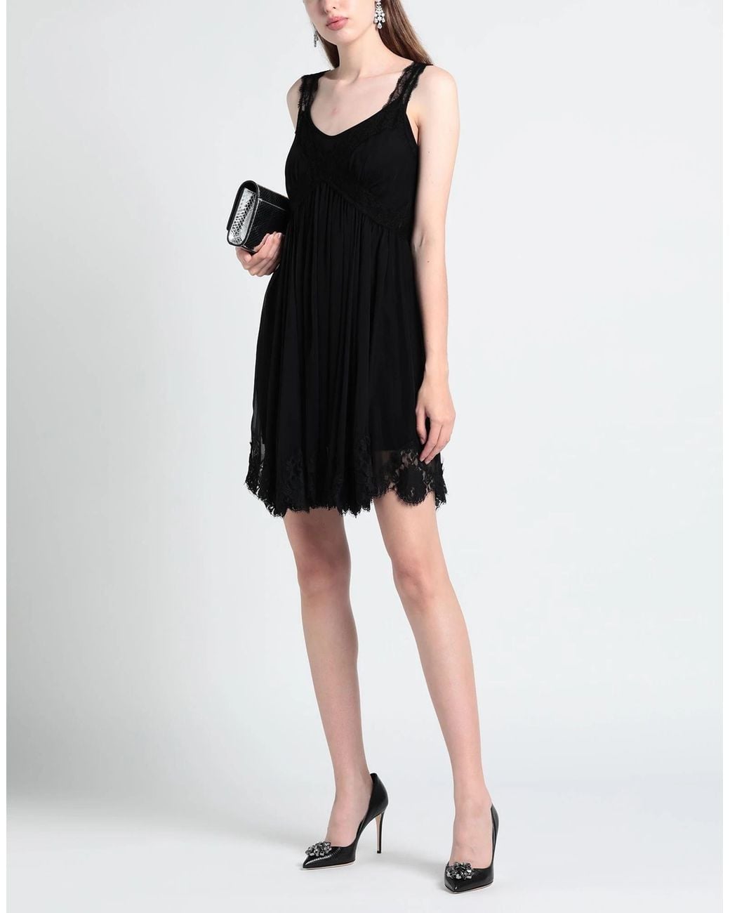 Dolce & Gabbana Black Sleeveless Chiffon Dress