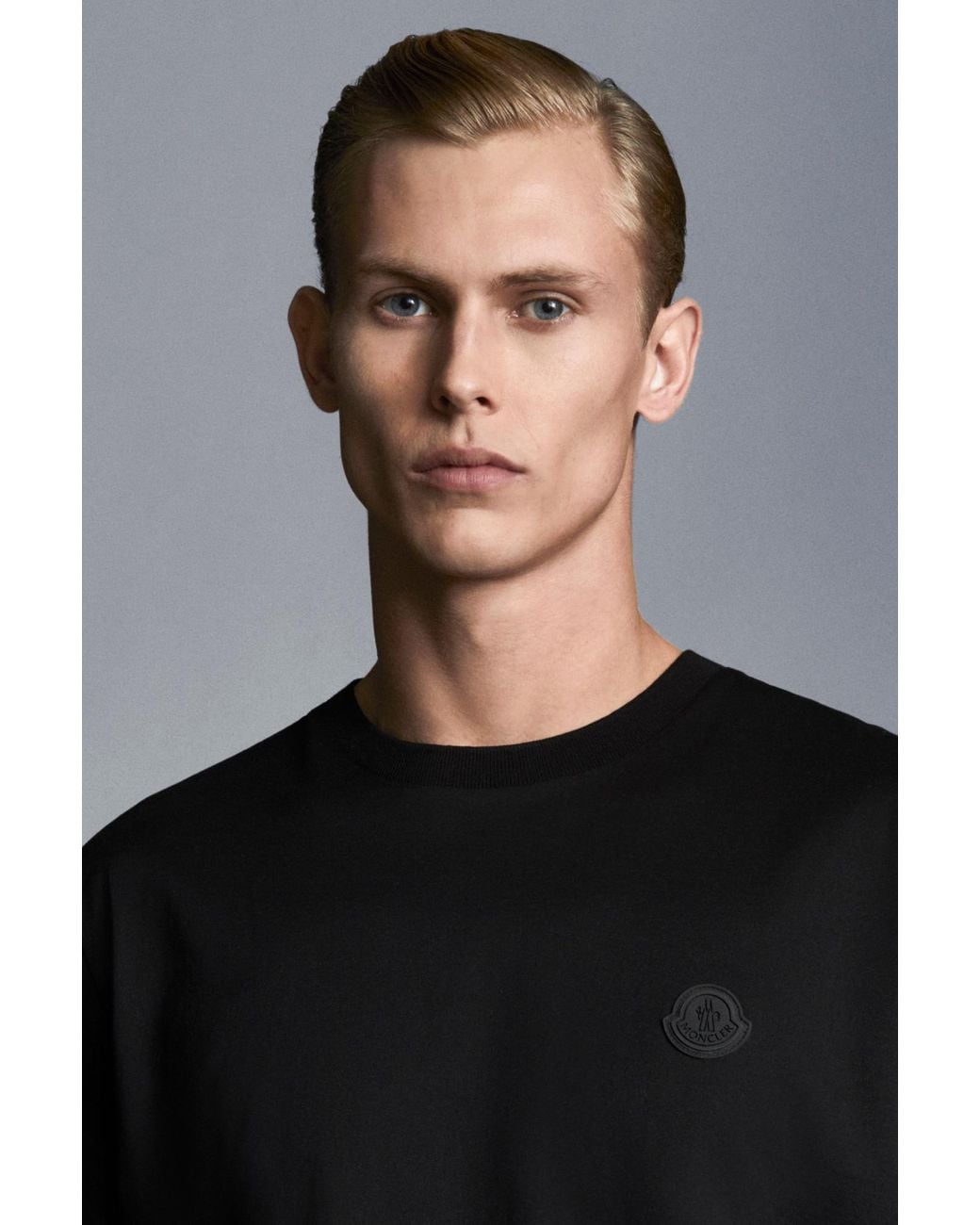 Moncler Black Vertical Logo T-Shirt for men