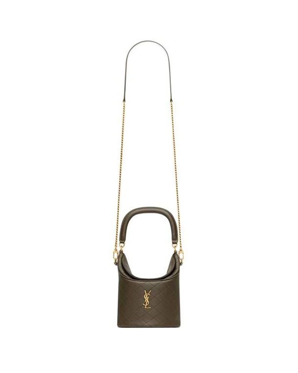 Saint Laurent White Gaby Bucket Bag