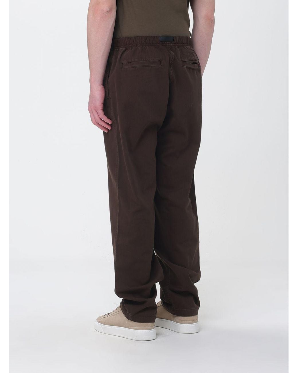Gramicci Brown Relaxed Fit Belted Pants for men