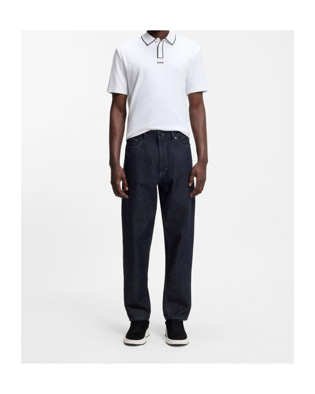 Boss White Boss Contrast Trim Short-Sleeved Polo Shirt for men