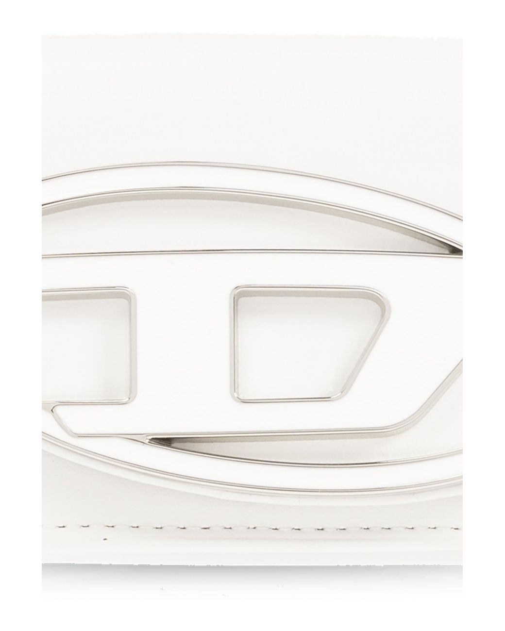 DIESEL White 1Dr Logo Plaque Tri-Fold Wallet