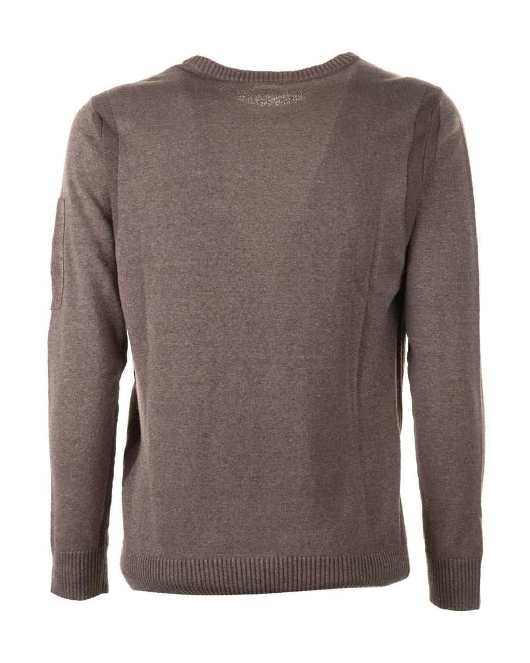 C P Company Brown Round Neck Sweater for men