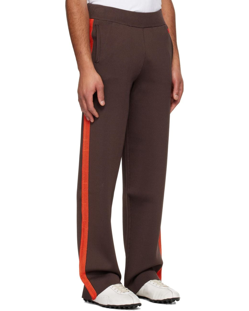 Wales Bonner Red Tide Track Knit Joggers for men