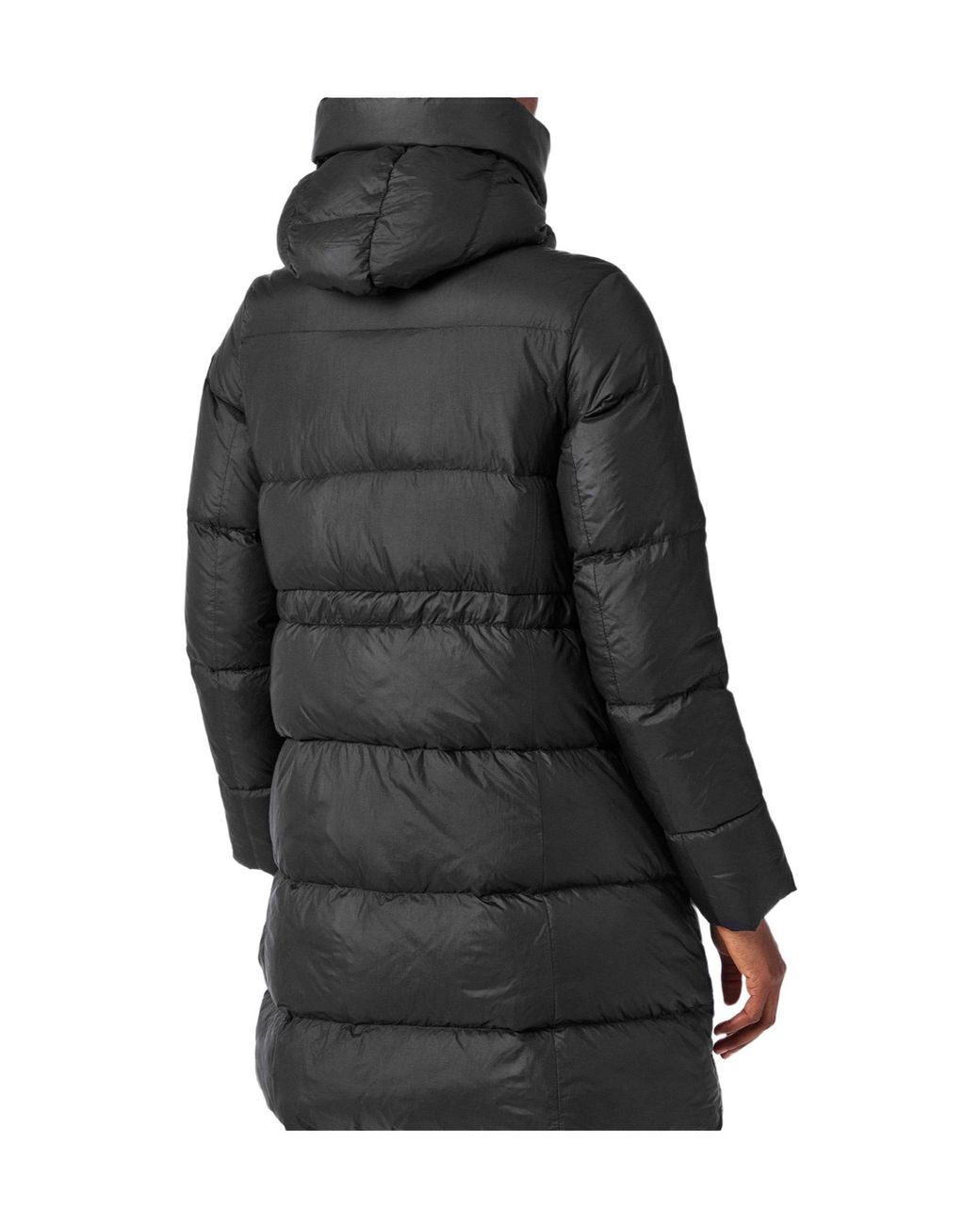 Canada Goose Black Mid-Length Hooded Puffer Coat