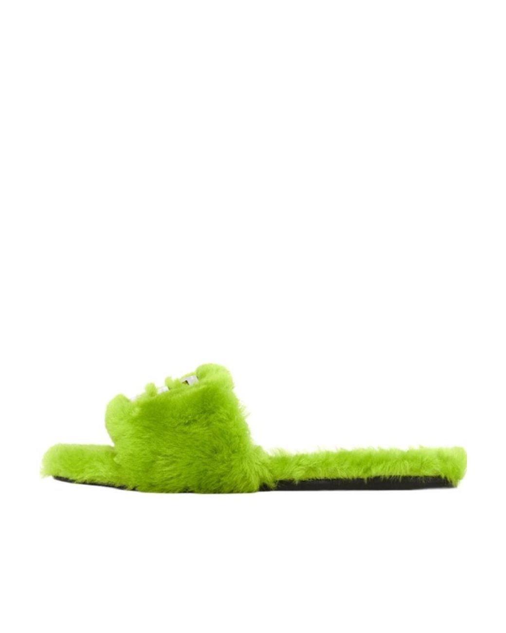 Givenchy Green Open-Toed Slippers