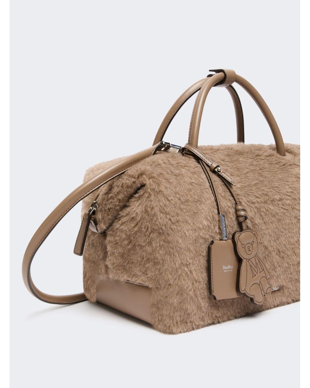 Max Mara Brown Teddy Large Boston Bag