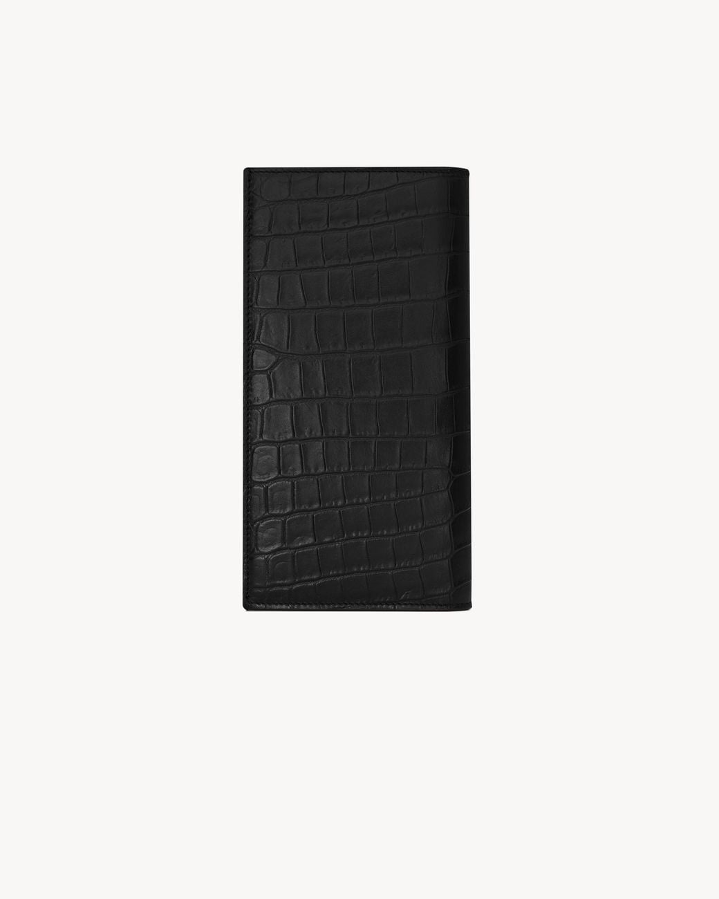 Saint Laurent Black Long Bi-Fold Wallet for men