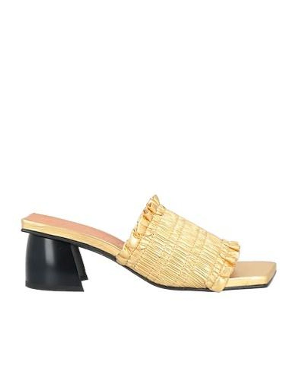 Ganni Natural Slide Sandals