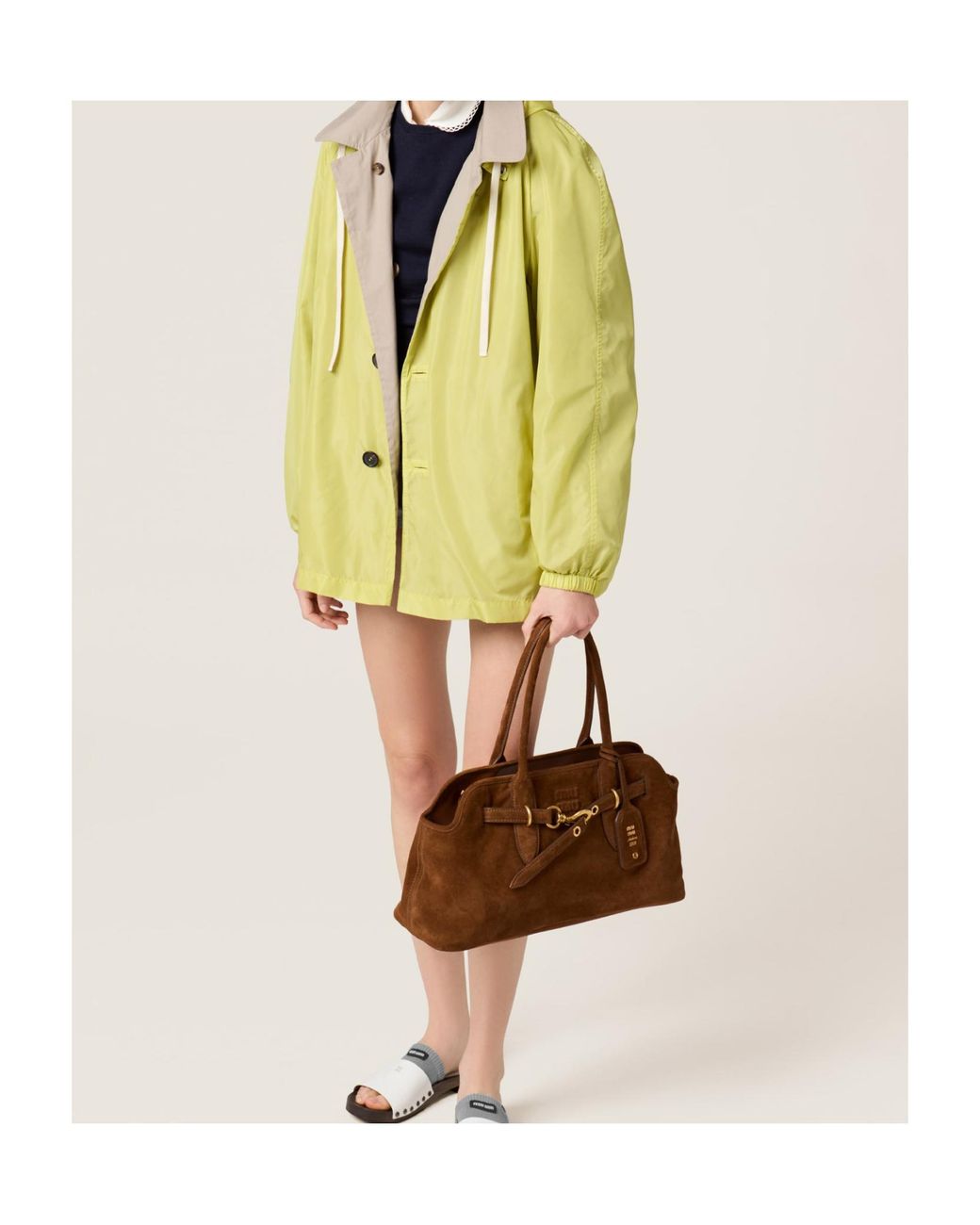 Miu Miu Brown Aventure Suede Bag