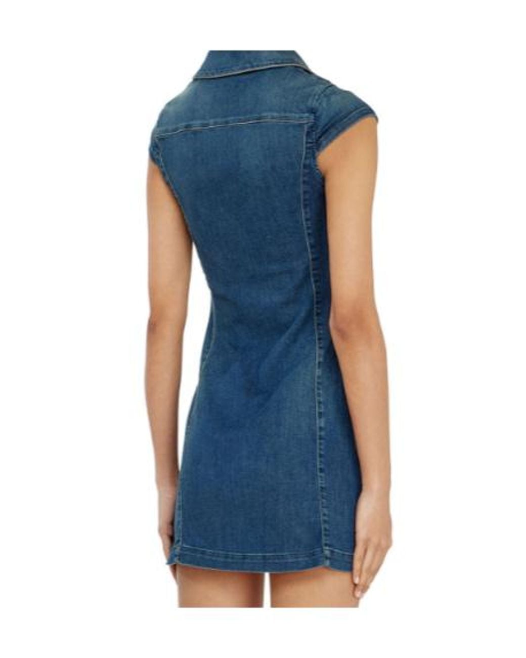 DIESEL Blue De Lorvyn Zip-Front Mini Dress
