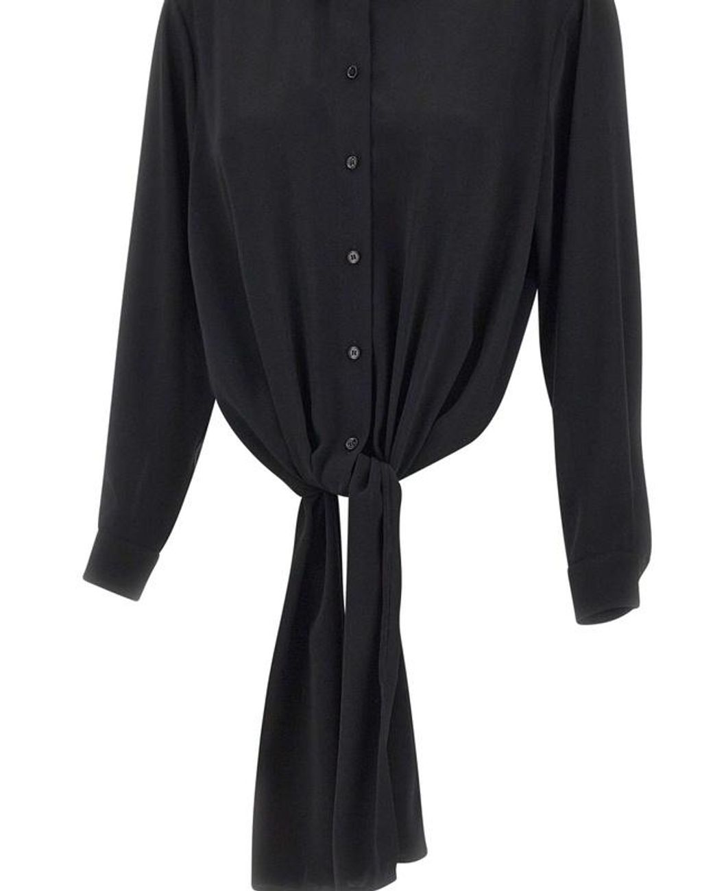 MM6 by Maison Margiela Black Long-Sleeved Shirt
