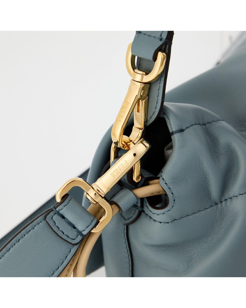 Fendi Blue Casual Leather Shoulder Bag