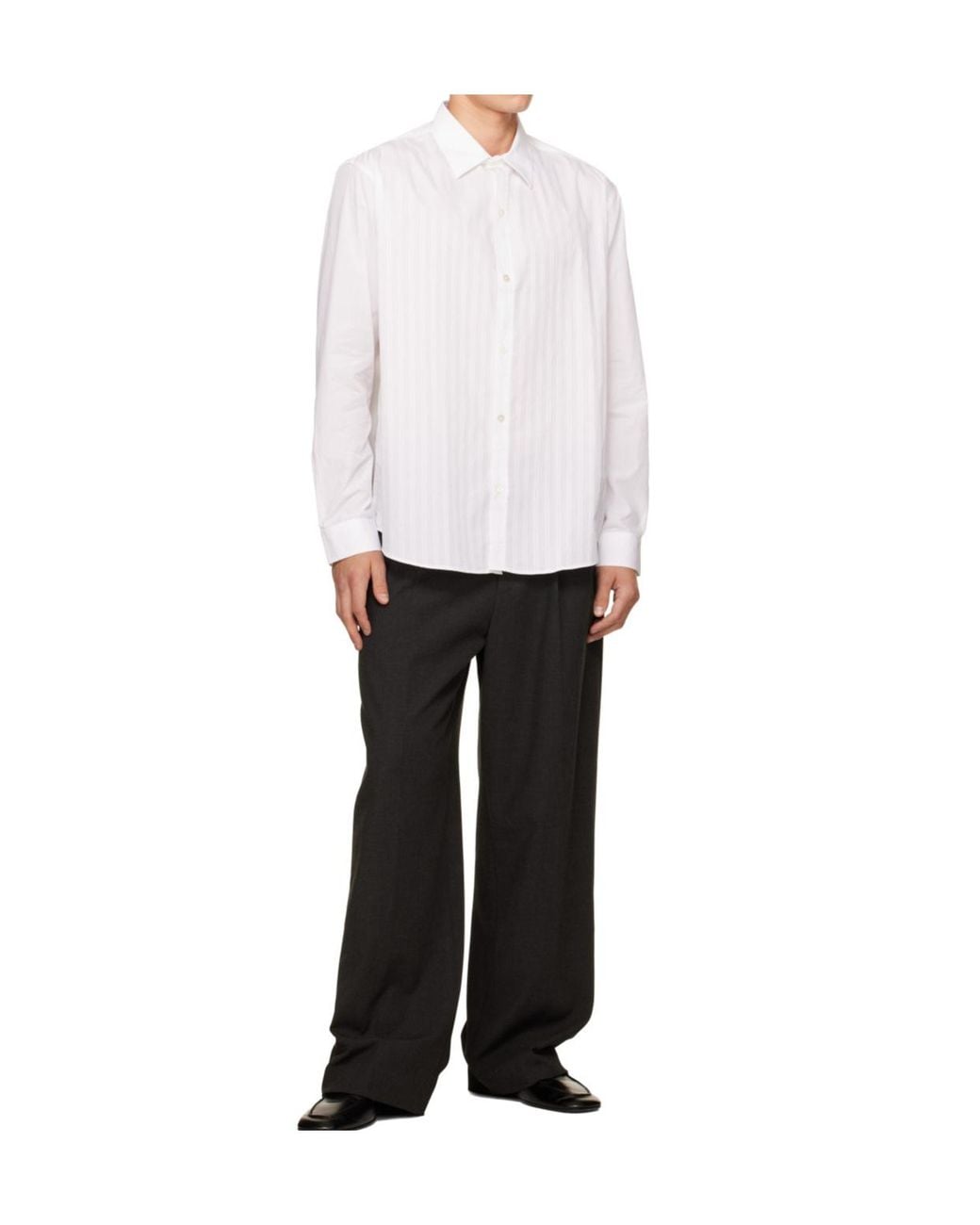 mfpen White Auditorium Relaxed Shirt for men