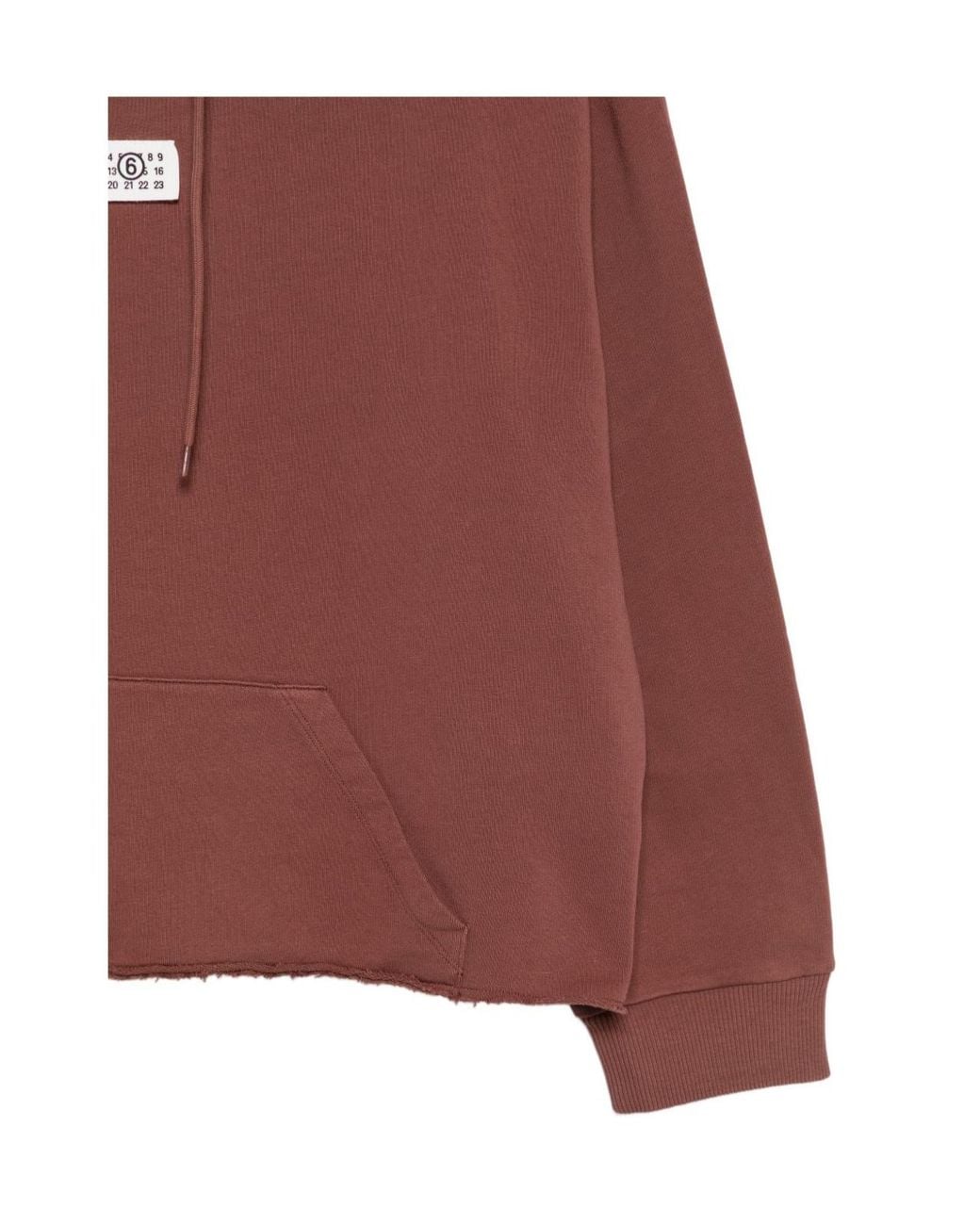 MM6 by Maison Margiela Red Logo-Patch Hoodie
