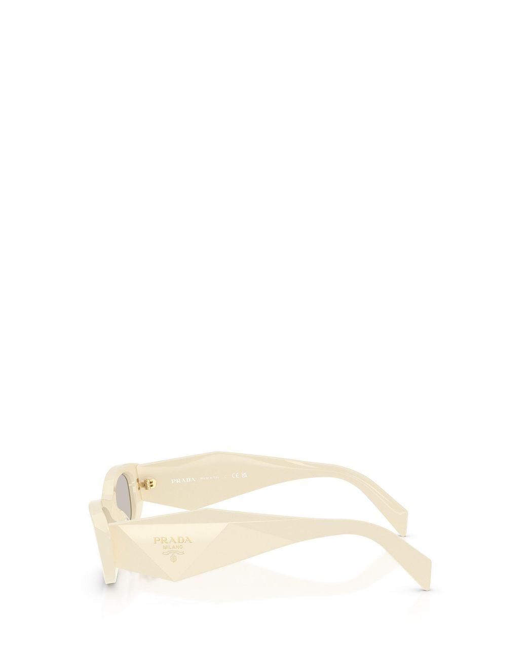 Prada White Eyewear Cat-Eye Sunglasses
