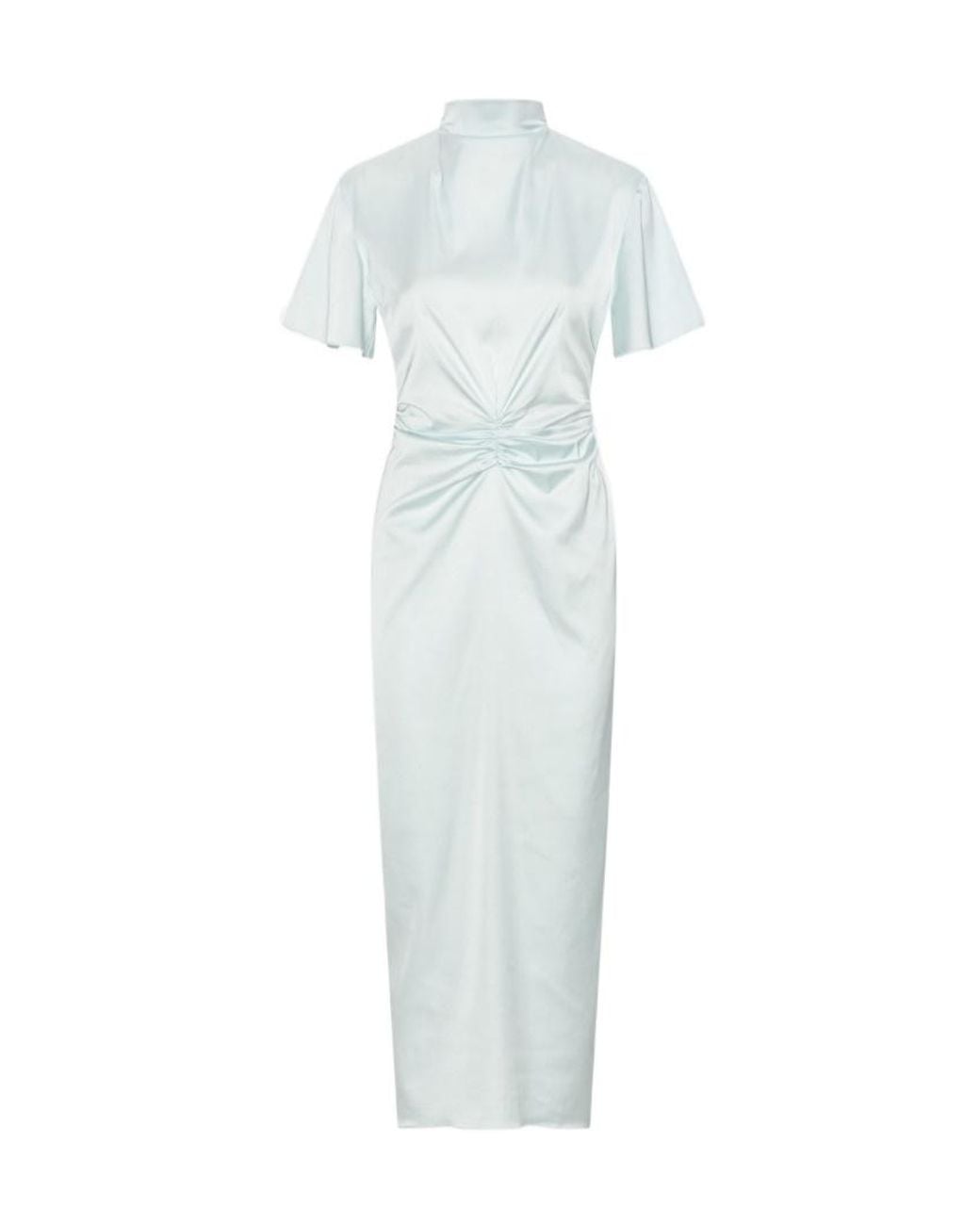 ROTATE BIRGER CHRISTENSEN White Gathered Midi Dress