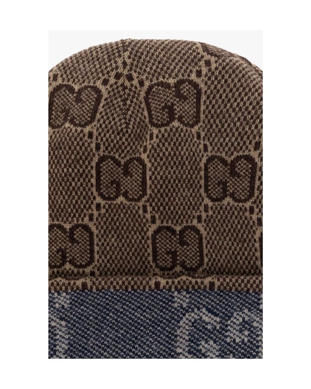 Gucci Blue Reversible Gg Beanie for men