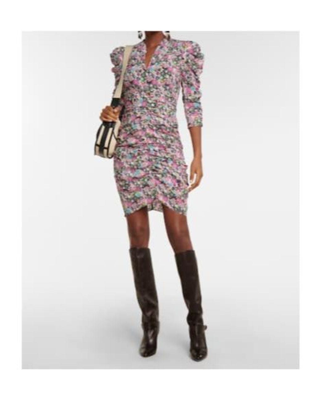 Isabel Marant Multicolor Celina Floral Silk-Blend Minidress