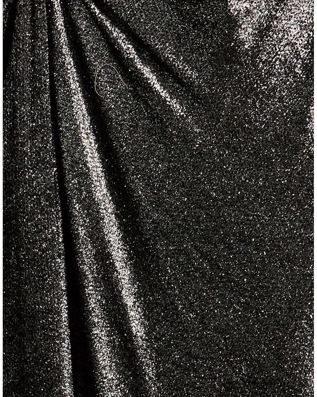 Saint Laurent Black Sequin Flared Skirt
