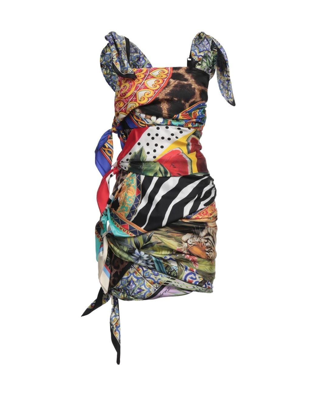 Dolce & Gabbana Multi-Colored Sleeveless Bodycon Dress