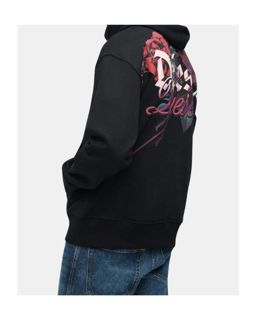 DIESEL Blue Hooded Sweatshirt for men