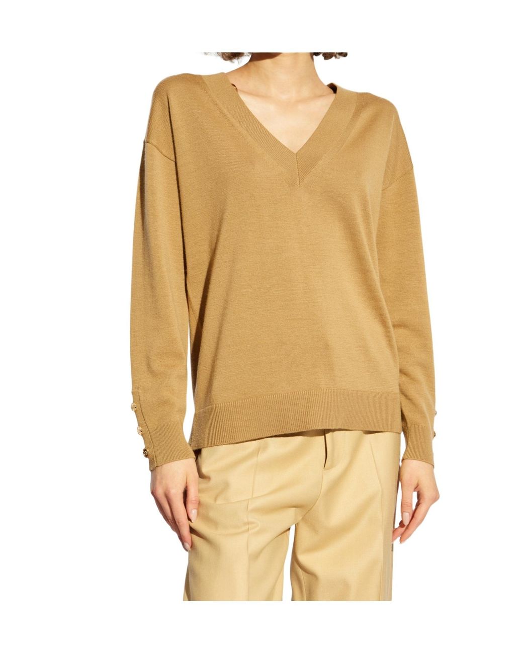 MICHAEL Michael Kors Yellow V-Neck Jumper