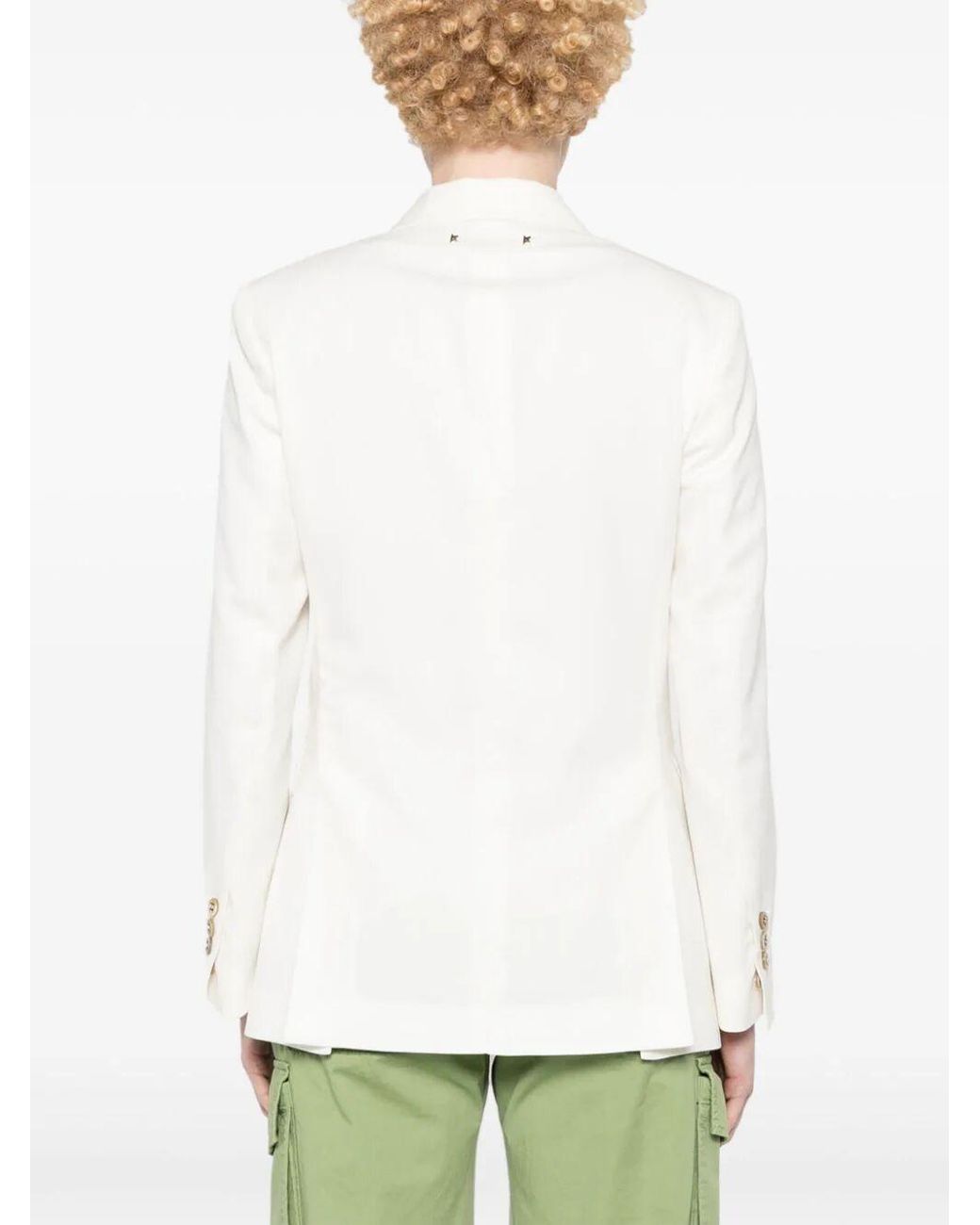 Golden Goose Deluxe Brand White Vintage-Inspired Diva Blazer