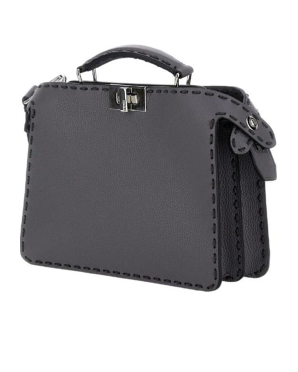Fendi Black Small Peekaboo Tote Bag for men