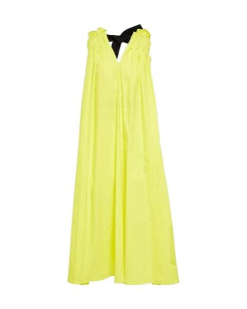 Roksanda Yellow Erosa Cape-Detail Belted Midi Dress