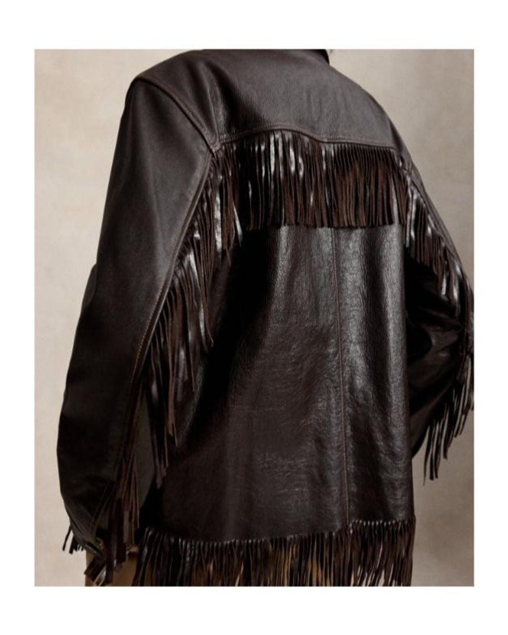Polo Ralph Lauren Black Fringe Detail Jacket