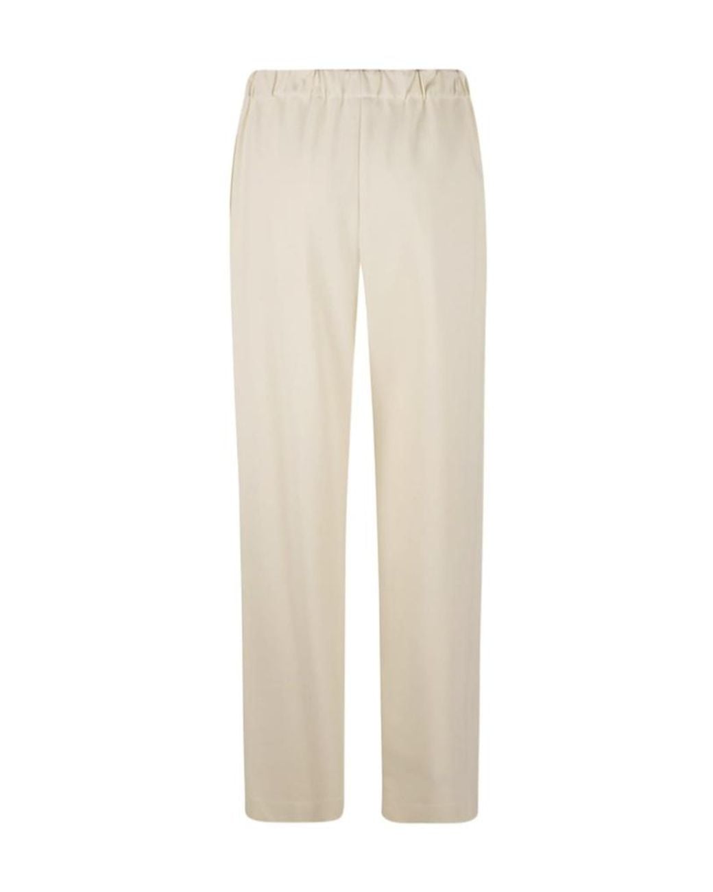 Fabiana Filippi Natural Elastic-Waist Straight Pants