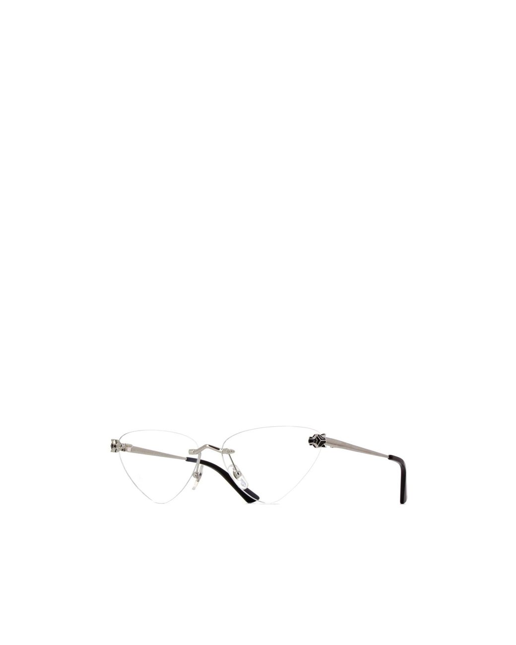 Cartier White Cat-Eye Frame Glasses