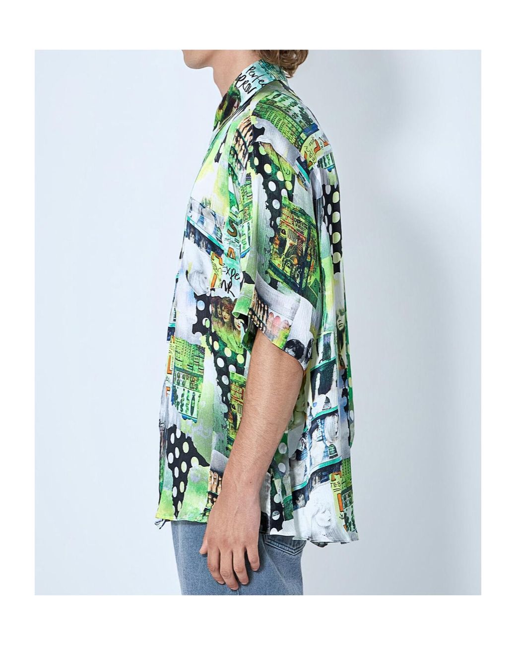Martine Rose Green Boxy Wrap Shirt for men