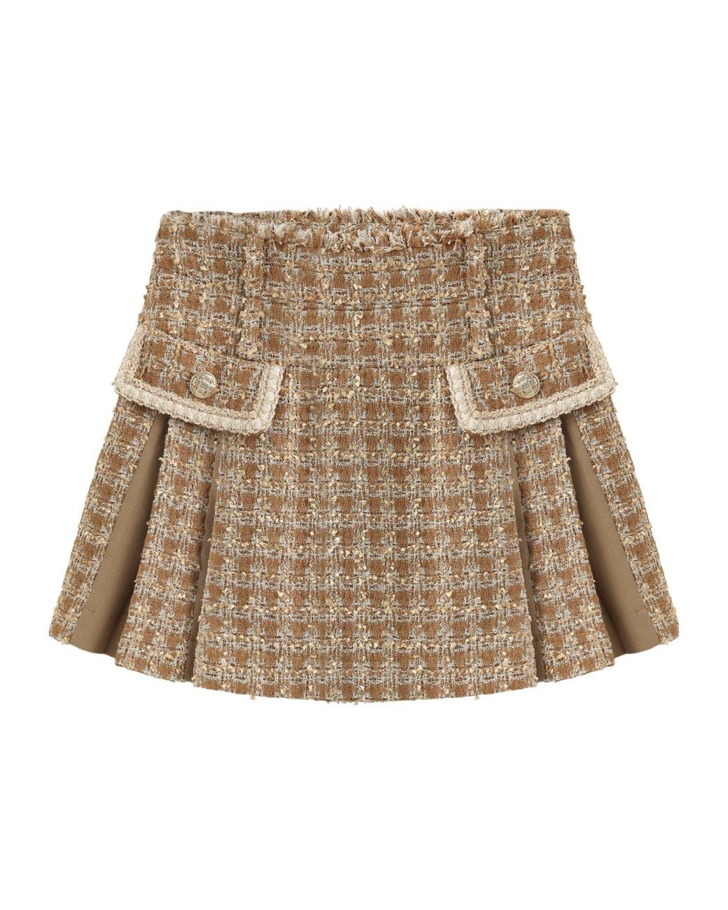Marissa Chiara Natural Plaid Skirt