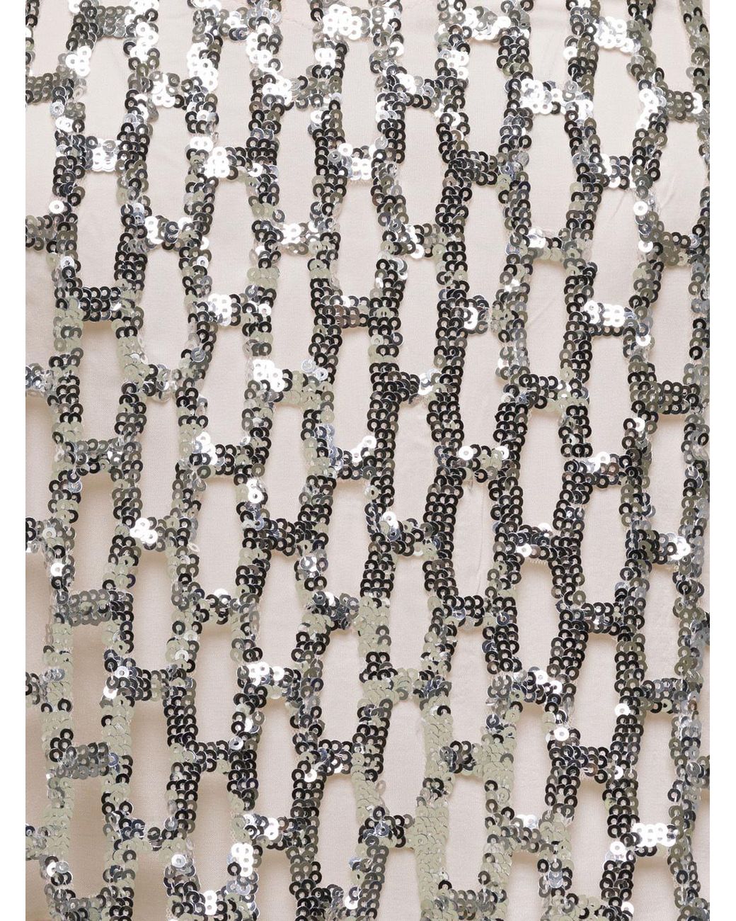 Forte_forte White Sequin Mesh Top