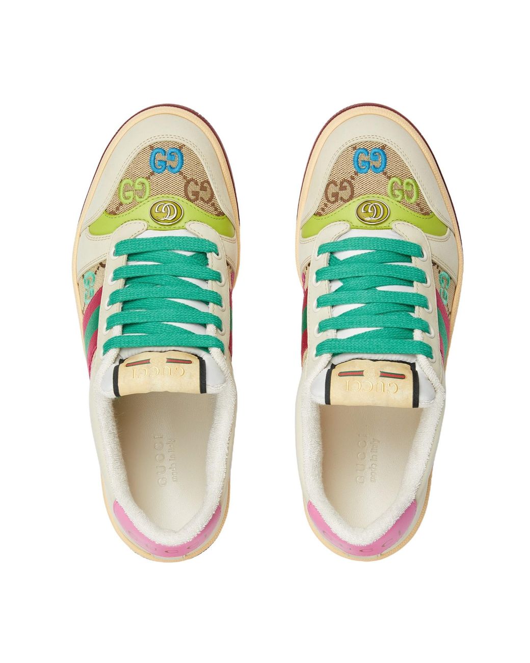 Gucci Green Screener Low-Top Sneakers