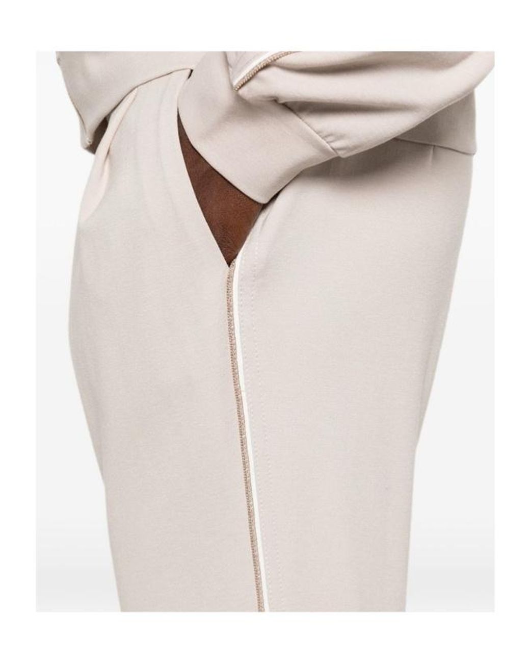 Fabiana Filippi White Straight-Leg Casual Trousers