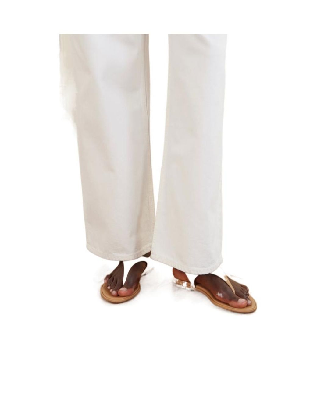 Aeyde Brown Leather Thong Sandals