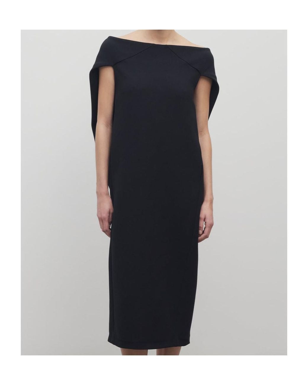 The Row Black Off-The-Shoulder Dress