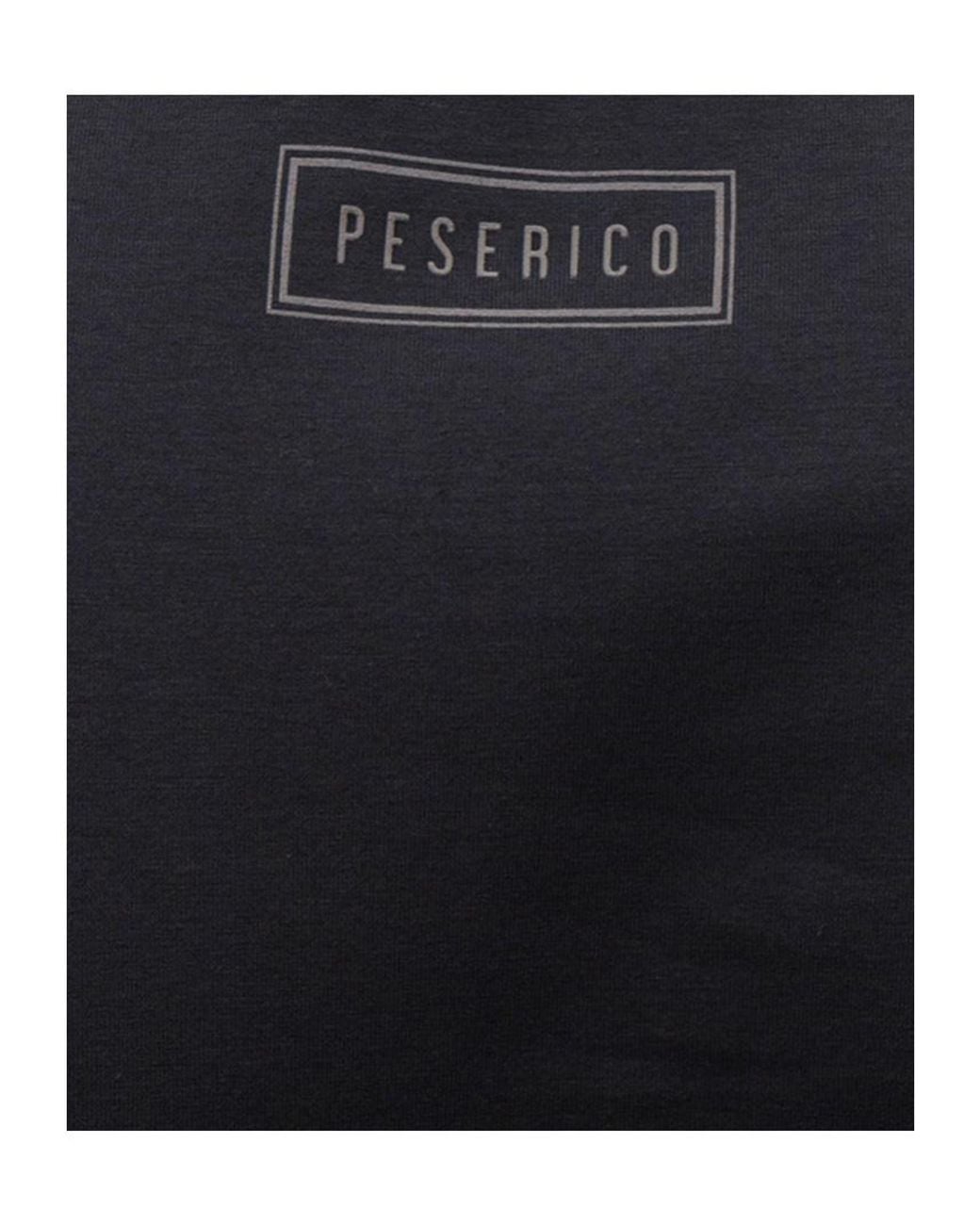 Peserico Black Short-Sleeved Crewneck T-Shirt for men