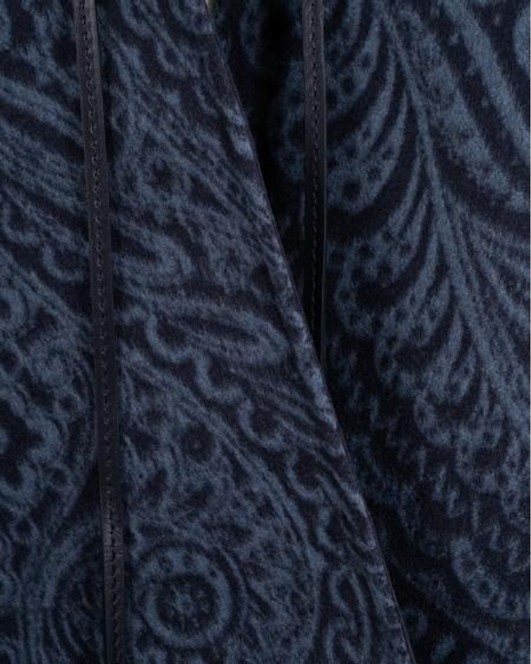 Etro Blue Paisley Jacquard Poncho
