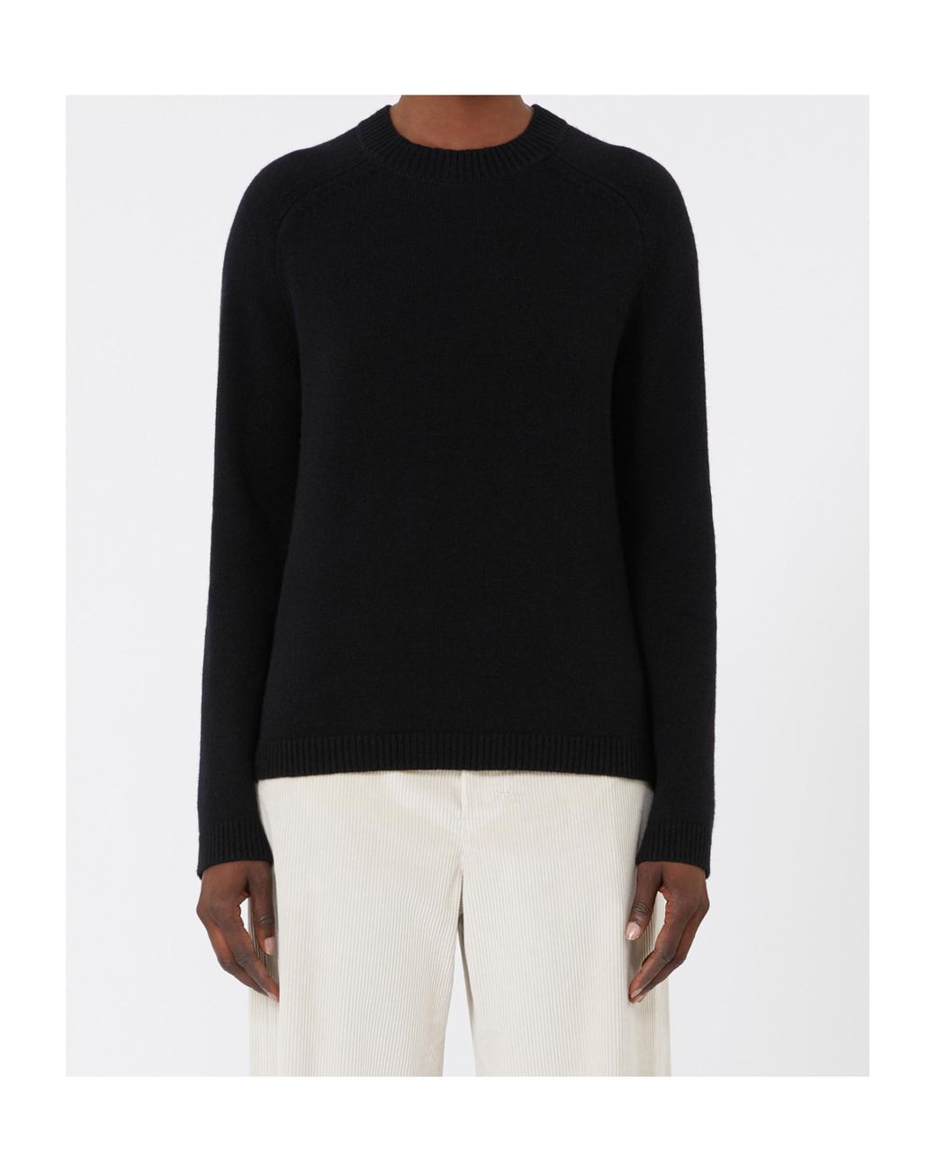Max Mara Black 'S Damasco Crewneck Knitted Jumper