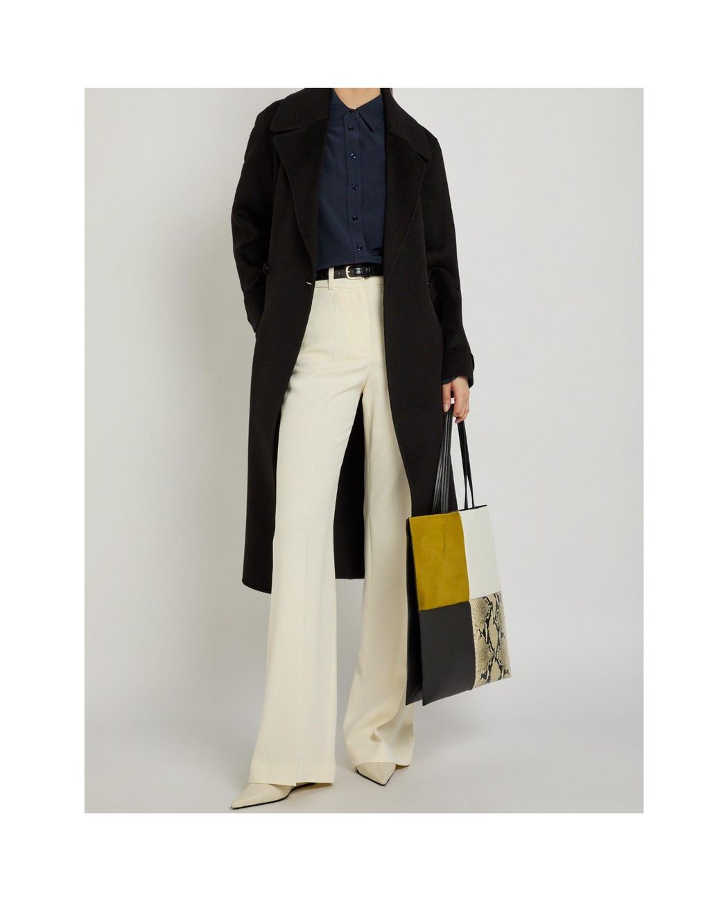 Joseph Black Belted Coat