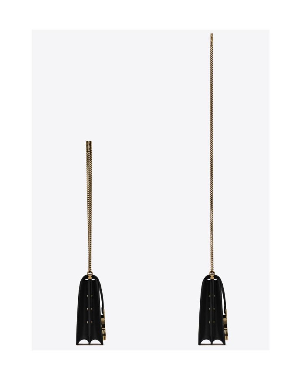 Saint Laurent Black Cassandra Medium Shoulder Bag