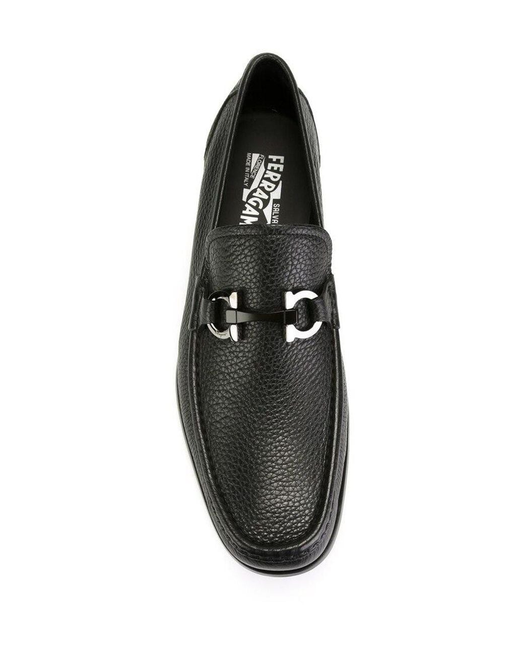 Ferragamo Black Ferragamo Gancini Ornament Loafers for men